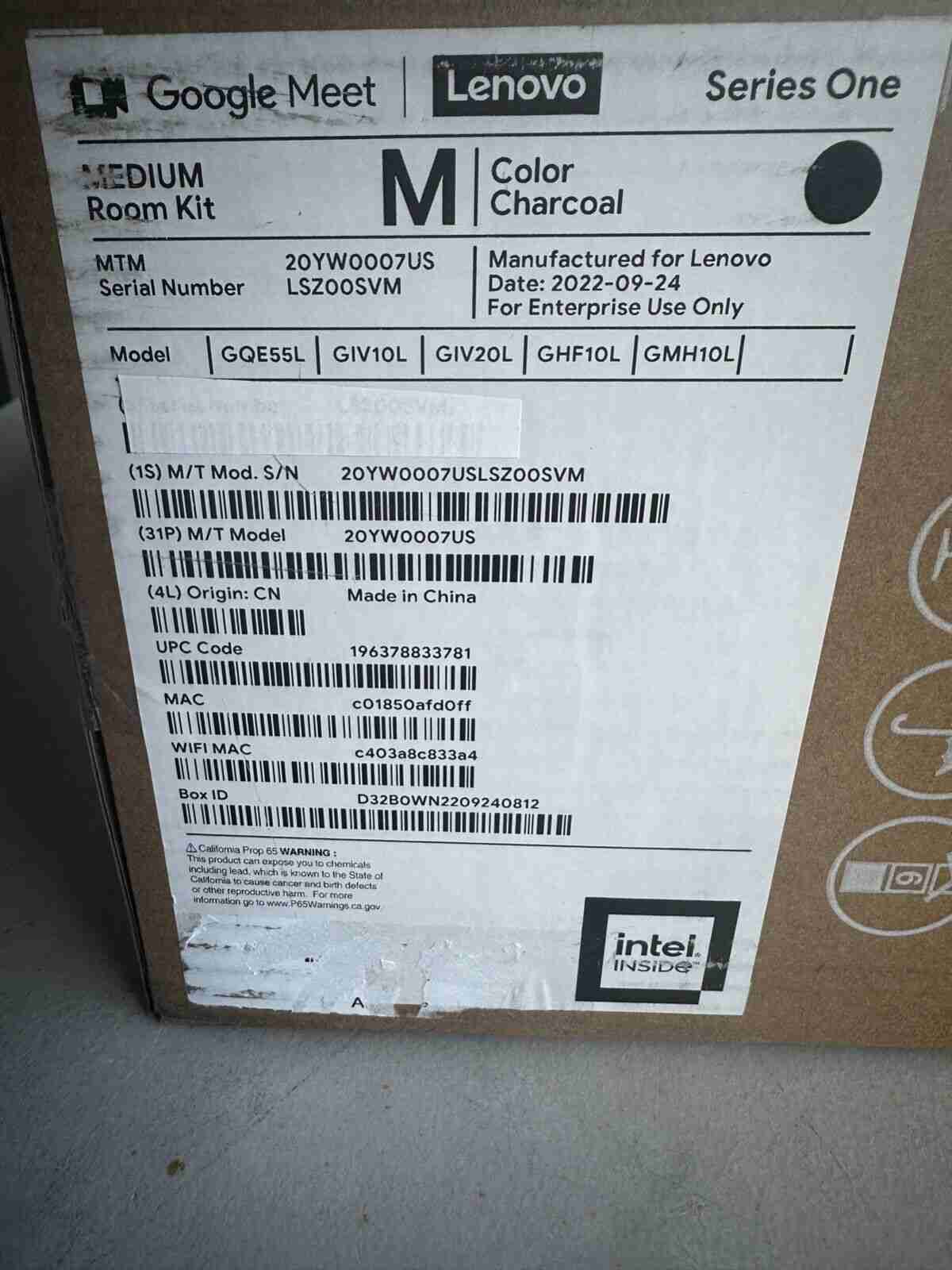 New Lenovo Google Meet Medium Room Conferencing Kit Charc 20YW000AUS 20WA0007US - Image 2