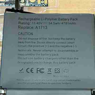 New Apple OEM A1713 Laptop Battery for Apple Macbook Pro A1708