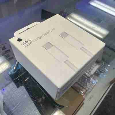 Apple - 240W USB-C Woven Charge Cable (2 m) - White (MU2G3AM/A)